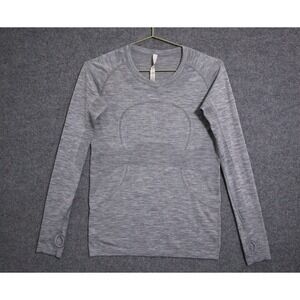 Lululemon Shirt Women 10 Gray Swiftly‎ Tech Long Sleeve Everyday Athleisure Run